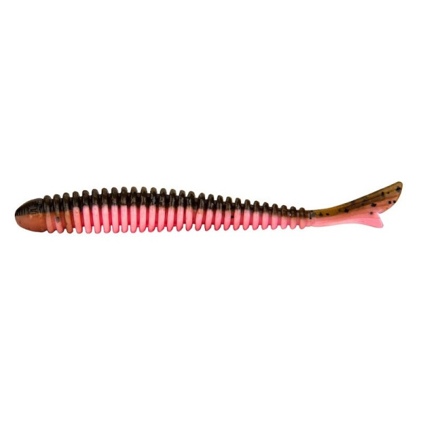 Силикон Bait Breath U30 Fish Tail Ringer 3.5"(7шт/упак.)#937 Greenpumpkin/pink