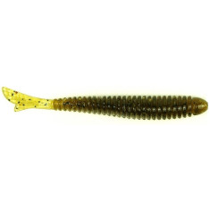 Silicone Bait Breath U30 Fish Tail Ringer 3.5 "(7pcs / pack) #817 Dark Green Pumpkin|/Seed