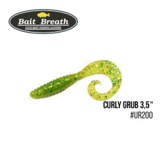 Silicone Bait Breath Curly Grub 3.5 "(10pcs / pack) # Ur200