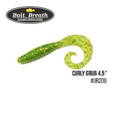 Silicone Bait Breath Curly Grub 4.5 "(8pcs / pack) # ur200
