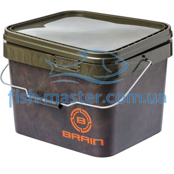 Ведро Brain для замешивание корма 10л с крышкой Ведро Brain для замешивание корма 10л с крышкой