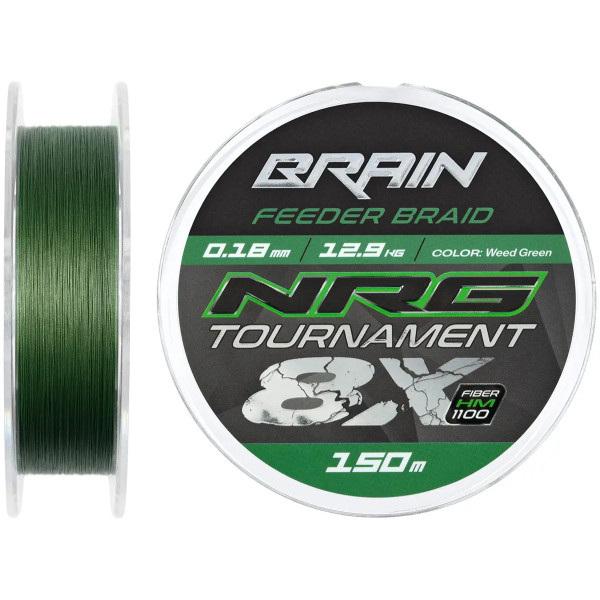 Cord Brain NRG 8X Tournament 150m 0.16mm 9.9kg Green