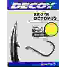Крючок Decoy KR-31 Octopus Black Nickeled #2/0, 6 шт.