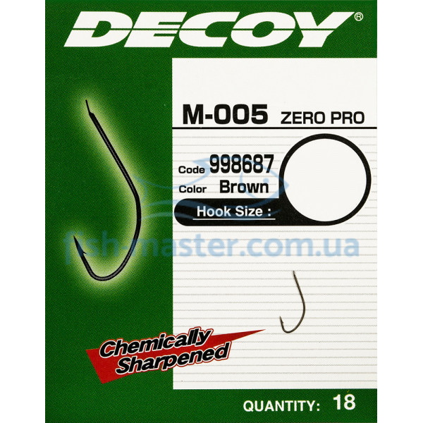 Крючок Decoy M-005 ZERO-PRO 14, 18 шт