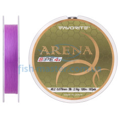 Шнур Favorite Arena PE 4x 100m (purple) #0.2/0.076mm 5lb/2.1kg Шнур Favorite Arena PE 4x 100m (purple) #0.2/0.076mm 5lb/2.1kg