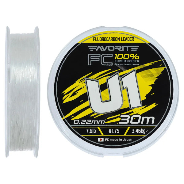 Флюорокарбон Favorite U1 FC 30m #2.5/0.26mm 10.1lb/4.58kg