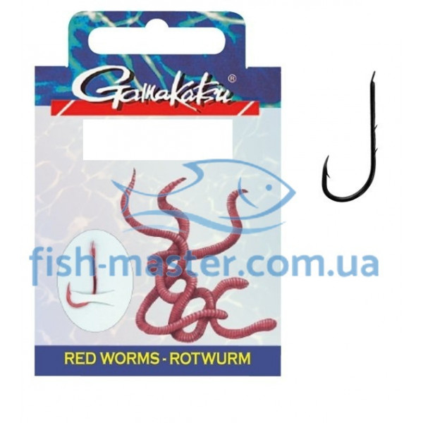 Гачок Gamakatsu BKD-5260B Red Worms 60cm Bronze # 4 10шт 0.25mm