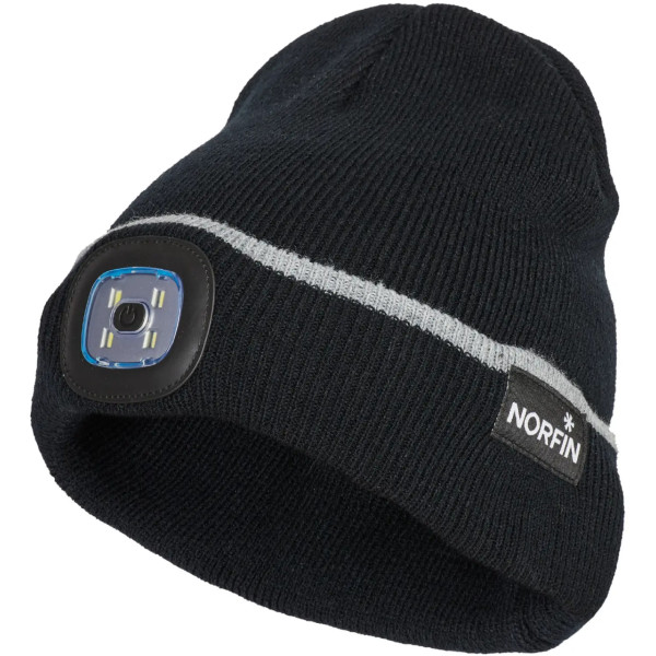 Шапка вязаная Norfin Discovery LED с съемным фонариком р.XL