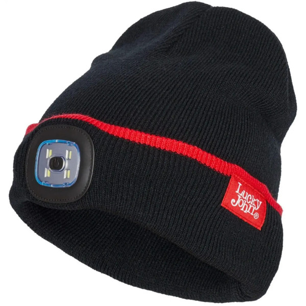 Шапка вязаная Lucky John Drop LED с съемным фонариком р.XL