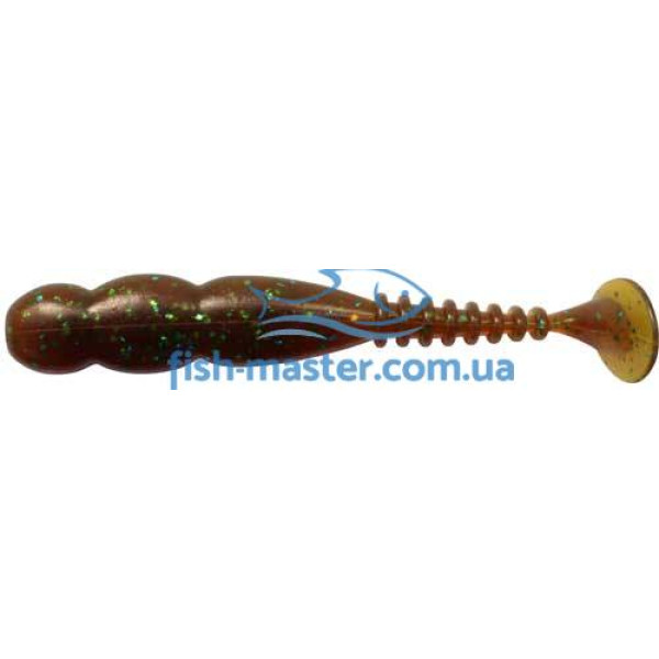 Силикон Reins FAT ROCKVIBE SHAD 4" 565 Motor Oil Green Flake 6шт