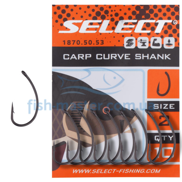 Крючок Select Carp Curve Shank 4, 10 шт/уп