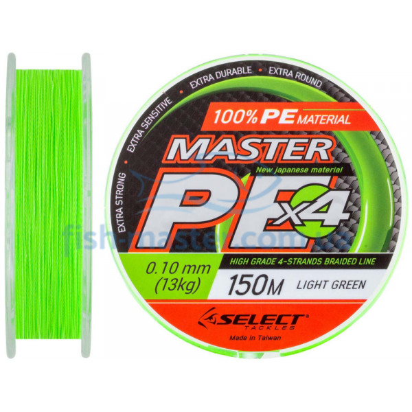 Шнур Select Master PE 150m (салат.) 0.10мм 13кг