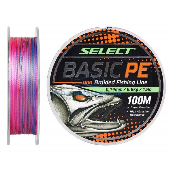 Шнур Select Basic PE Multicolor 150m 0.10mm 10lb/4.8kg