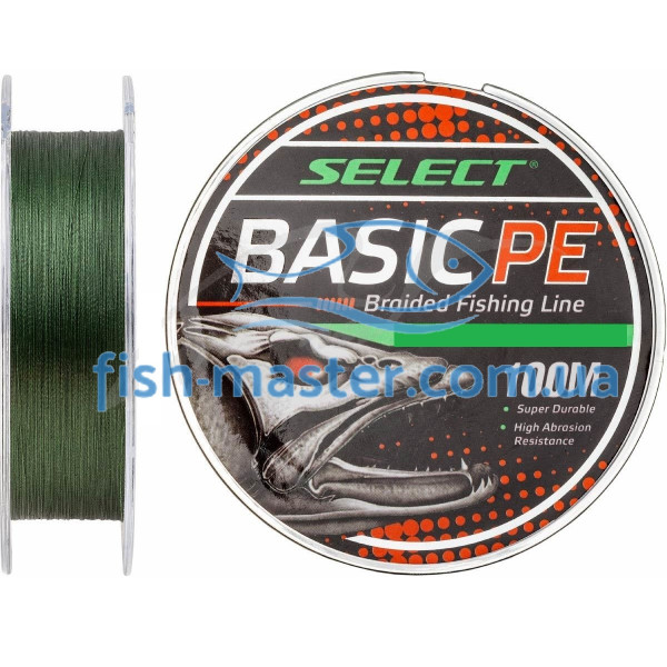 Шнур Select Basic PE Green 150m 0.16mm 18lb/8.3kg