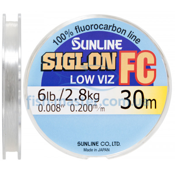 Флюорокарбон Sunline Siglon FC 30m 0.20mm 2.8kg поводковий