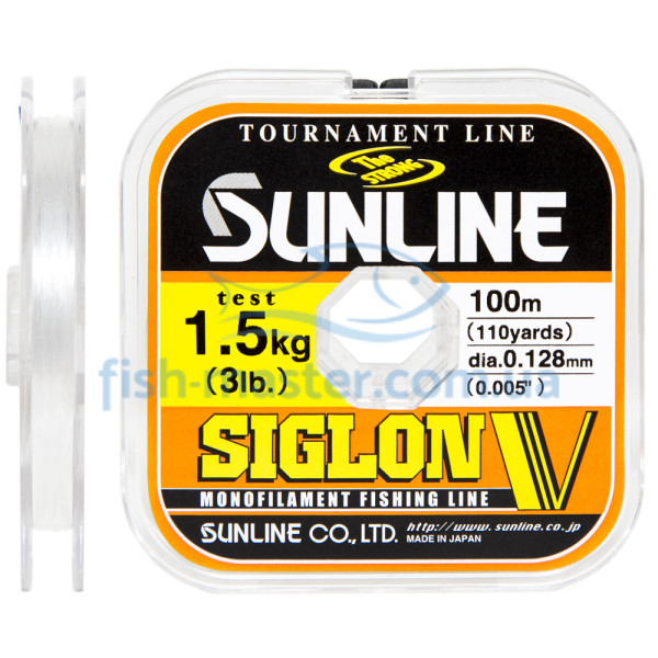 Леска Sunline Siglon V 100м #0.6/0.128мм 1.5кг