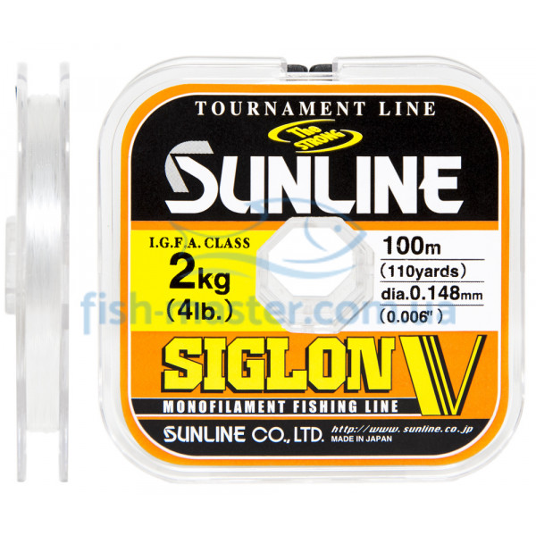 Волосінь Sunline Siglon V 100m #0.8/0.148mm 2.0kg