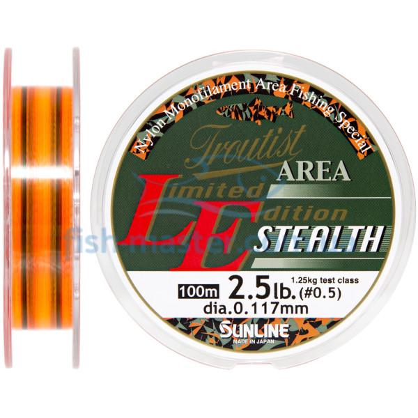 Леска Sunline Troutist Area LE Stealth 100m #0.5/0.117mm 1.25кг