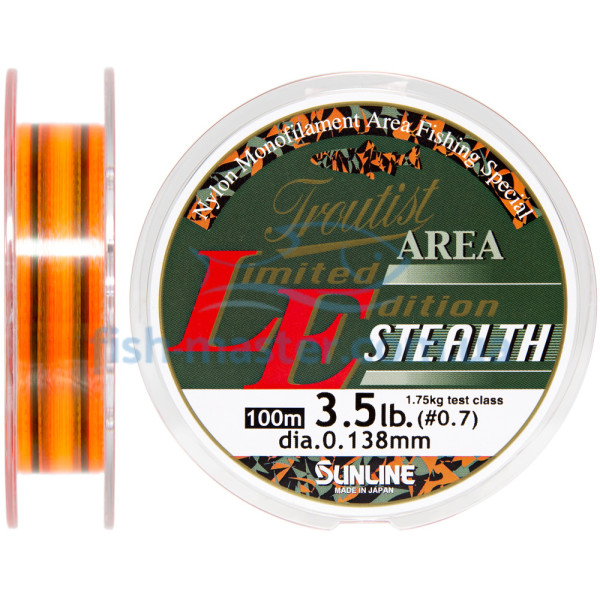 Леска Sunline Troutist Area LE Stealth 100m #0.7/0.138mm 1.75кг