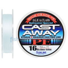 Cord Sunline CAST AWAY PE 150m # 1.0 / 0.192mm 16LB / 7.5kg