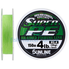 Cord Sunline New Super PE 150m (salad) # 0.4 / 0.104mm 4LB / 2kg Cord Sunline New Super PE 150m (salad) # 0.4 / 0.104mm 4LB / 2kg