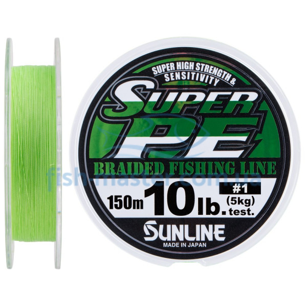 Шнур Sunline New Super PE 150м (салат.) #1.0/0.165мм 10LB/5кг