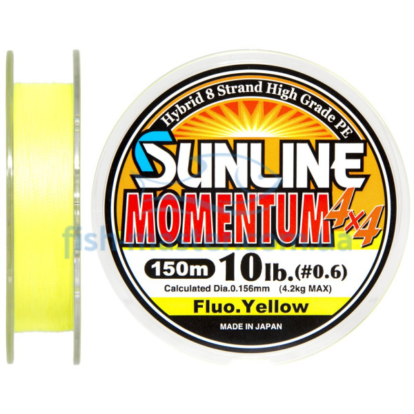 Шнур Sunline Momentum 4x4 150м 0.156мм 10Lb/4,2кг