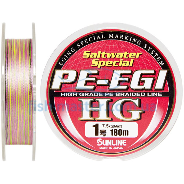 Шнур Sunline PE EGI HG 180м #1.0/0.171мм 7,5кг/16LB