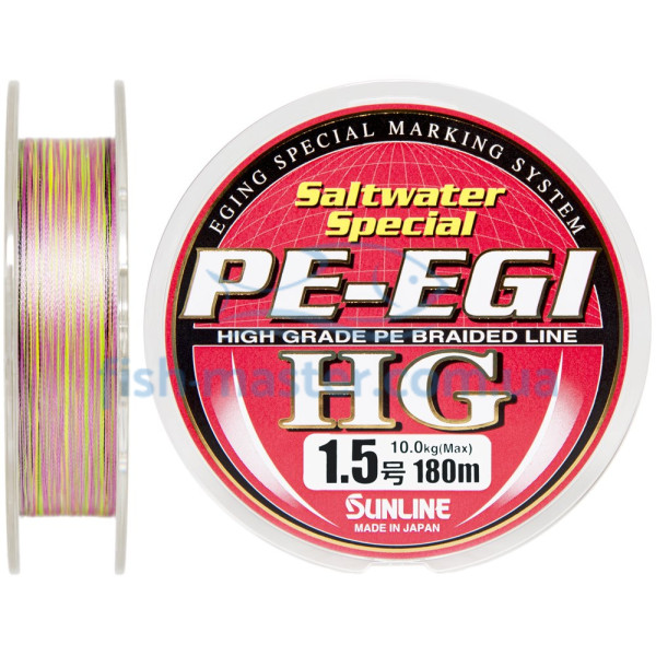 Шнур Sunline PE EGI HG 180м #1.5/0.209мм 10кг/25LB