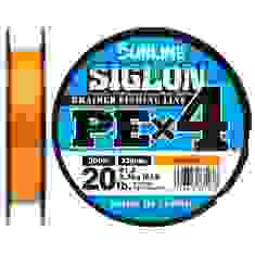 Шнур Sunline Siglon PE х4 300m (оранж.) #2.0/0.242mm 35lb/15.5kg