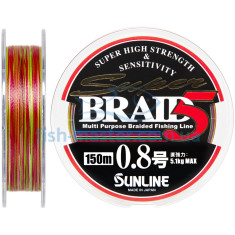 Cord Sunline Super Braid 5 150m # 0.8 / 0.148mm 11lb / 5.1kg Cord Sunline Super Braid 5 150m # 0.8 / 0.148mm 11lb / 5.1kg