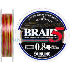 Cord Sunline Super Braid 5 200m # 0.8 / 0.148mm 11lb / 5.1kg Cord Sunline Super Braid 5 200m # 0.8 / 0.148mm 11lb / 5.1kg
