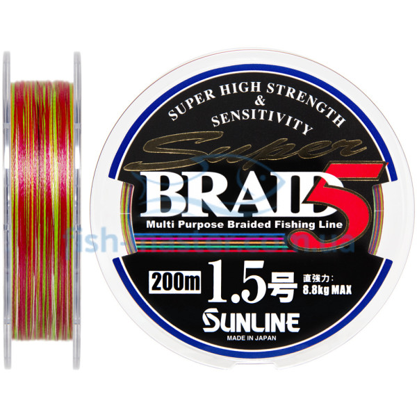 Шнур Sunline Super Braid 5 200m #1.5/0.205мм 20lb/8.8кг