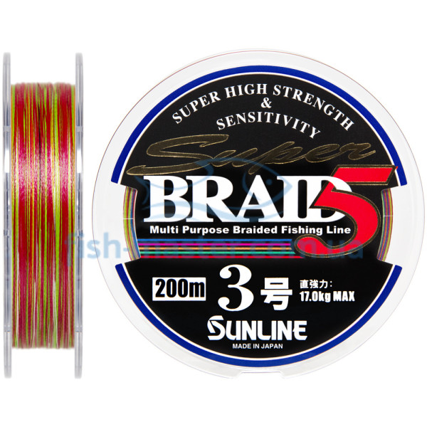 Шнур Sunline Super Braid 5 200m #3.0/0.27мм 36lb/17кг