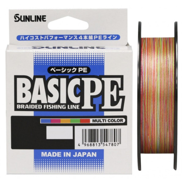 Шнур Sunline Basic PE HG 200m (Multicolor 5C) #1.0/0.171mm 16lb/7.7kg