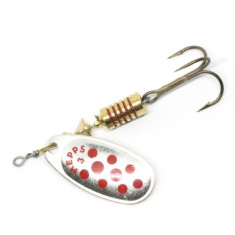 Бляшня Mepps Comet Decoree №3срібло/червоні крапки 6.5g