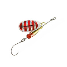 Блесна Cormoran Bullet Single Hook №1 3g #Silver/Red stripes