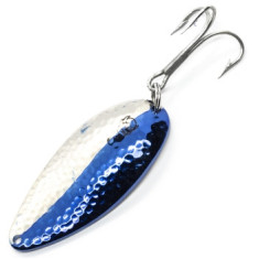 Блешня Dardevle Devle Dog Giant 80mm 56g #Hammered Nickel/Blue