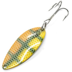 Блесна Dardevle Devle Dog King 65mm 21g #Orange/Green Perch Scale