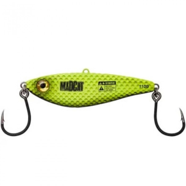 Блесна-вертикальная Dam Madcat A-Static Vibratix 110g 120mm #fluo yellow uv