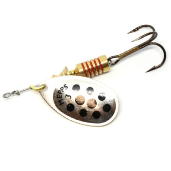 Spinner Mepps Aglia Decoree No. 3 silver/black dots 6.5g