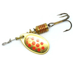 Spoon spinner Mepps Aglia Decoree No. 1 gold/red dots 3.5g