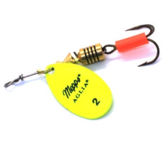 Spoon spinner Mepps Aglia Fluo No. 1 chartreuse 3.5g