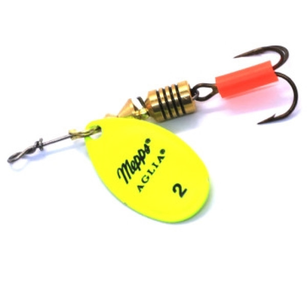 Spoon spinner Mepps Aglia Fluo No. 4 chartreuse 9.0g