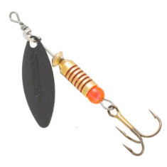 Блесна вращающаяся Mepps Aglia Longue №00 чёрный noir 1.5g