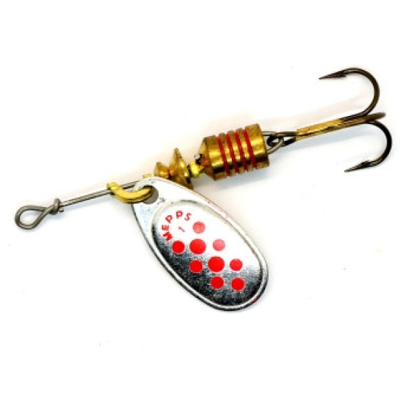 Spinner spinner Mepps Comet Decoree No. 1 silver/red dots 3.5g