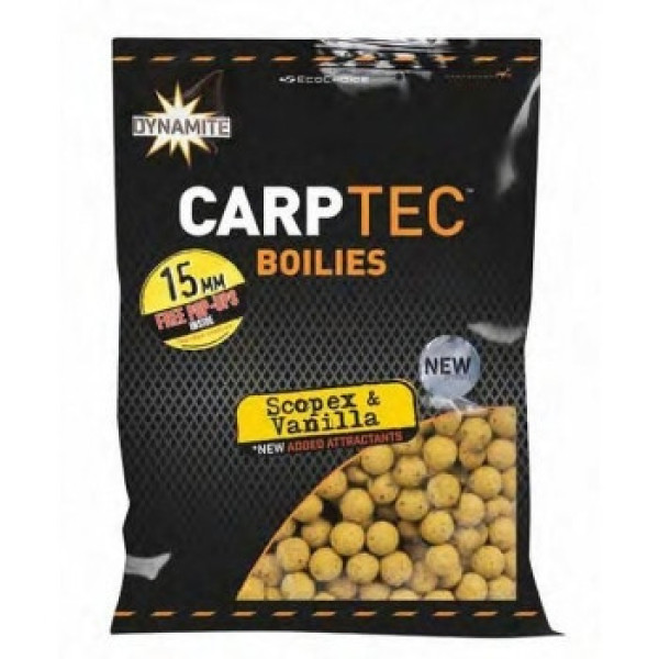 Бойлы Dynamite Baits Carp-Tec Scopex & Vanilla 15mm Boilie 1kg