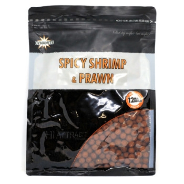 Бойлы Dynamite Baits Spicy Shrimp & Prawn 12mm 1kg