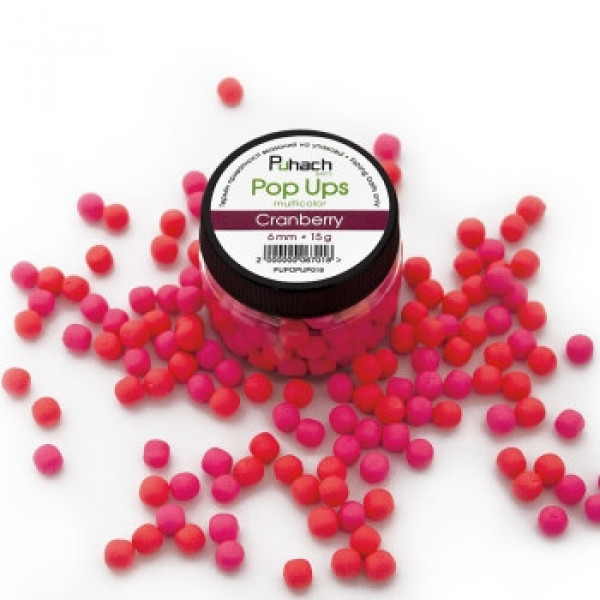 Бойли Puhach Baits Pop Ups 6mm Multicolor Cranberry