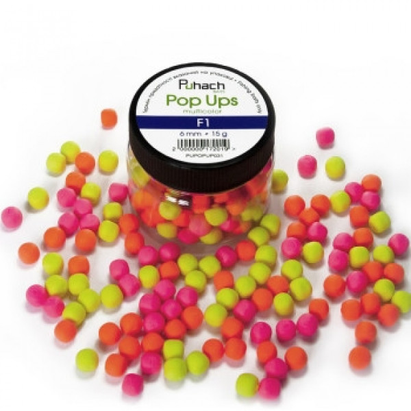 Бойлы Puhach Baits Pop Ups 6mm Multicolor F1